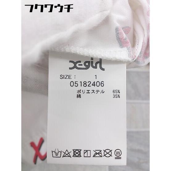 * X-girl X-girl Logo print half Zip short sleeves shirt size 1 white lady's 