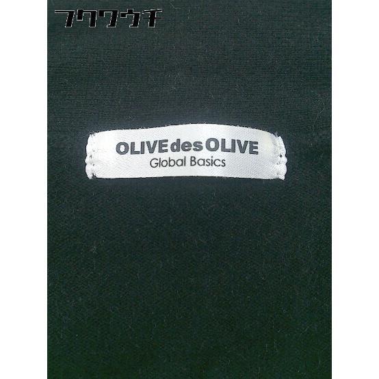 ◇ OLIVE des OLIVE オリーブ デ オリーブ 刺繍 長袖 ニット カーディガン サイズF ブラック レディース_画像4