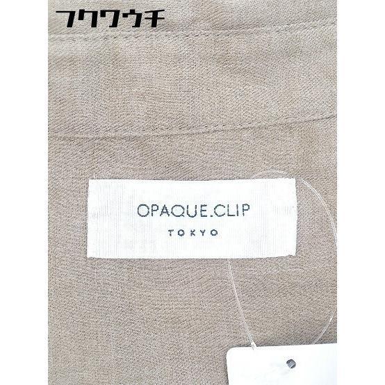 ◇ OPAQUE.CLIP オペーク ドット クリップ 半袖 シャツ サイズ38/M ブラウン系 レディース_画像4