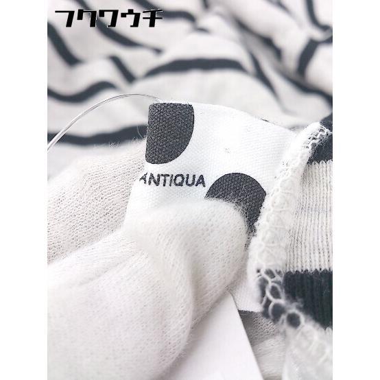 ◇ antiqua アンティカ 長袖 Tシャツ サイズM グレー ブラック レディース_画像4