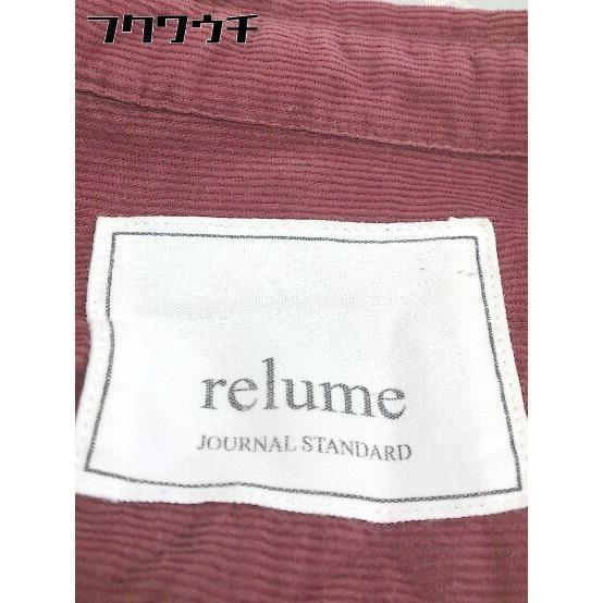 ◇ JOURNAL STANDARD relume コーデュロイ スキッパー 長袖 シャツ サイズF ワインレッド系 レディース_画像4