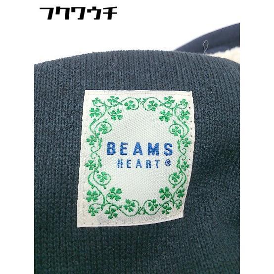 ■ BEAMS HEART ビームスハート ジップアップ ジャケット ネイビー グレー レディースの画像4