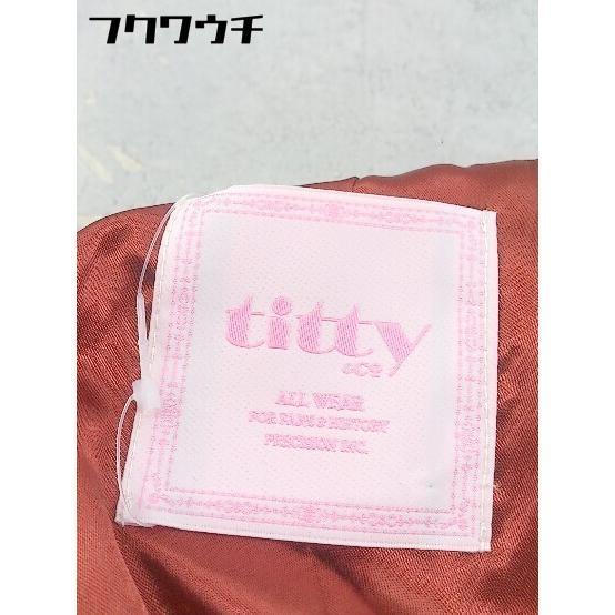 ◇ titty&Co. ティティー&コー ショート丈 シングル １B 長袖 テーラード ジャケット サイズF ブラウン レディース_画像4