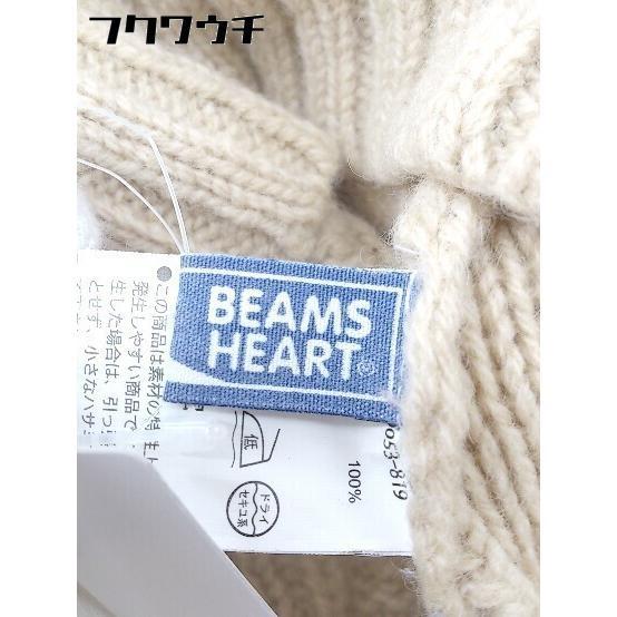 ◇ BEAMS HEART ビームスハート ウール ニット タートルネック 長袖 セーター ベージュ レディース_画像4