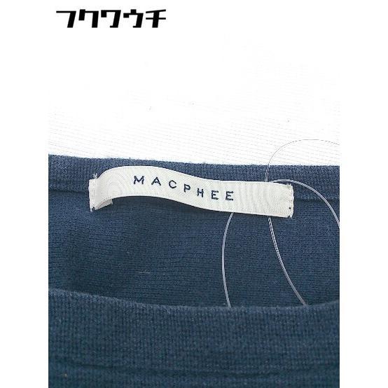 ◇ MACPHEE マカフィー TOMORROWLAND 長袖 Tシャツ サイズ2 ネイビー レッド レディース_画像4