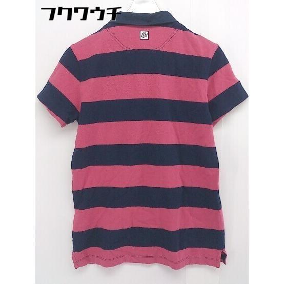 * DRESS CODE INTERNATIONAL border polo-shirt with short sleeves size 38 pink navy lady's 