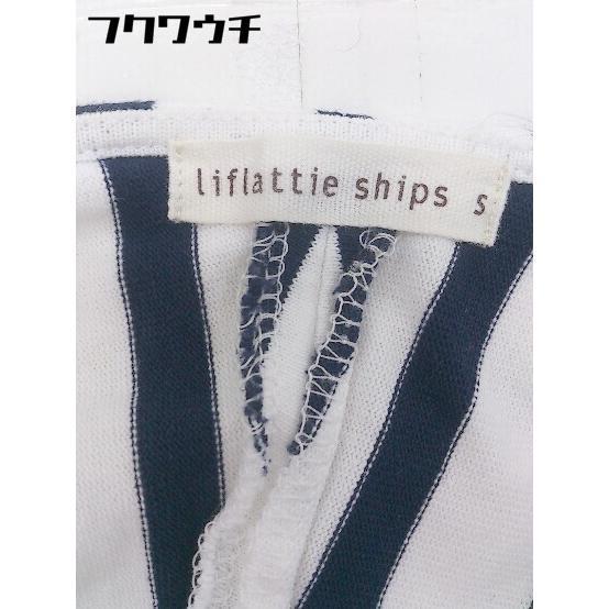 ◇ liflattie ships リフラティ シップス ボーダー 長袖 Tシャツ カットソー サイズS ホワイト ネイビー レディース_画像4