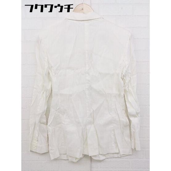 ◇ MOGA モガ リネン混 長袖 ジャケット サイズ2 オフホワイト レディース_画像3