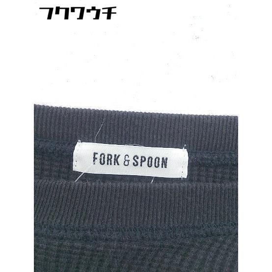 ◇ FORK&SPOON フォーク&スプーン ワッフル 長袖 Tシャツ カットソー サイズ ONE ネイビー レディース_画像4