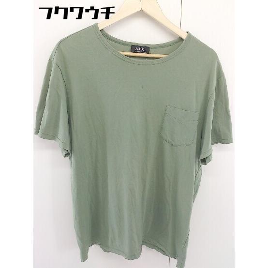 * A.P.C. A.P.C. . pocket short sleeves T-shirt cut and sewn size L green lady's 