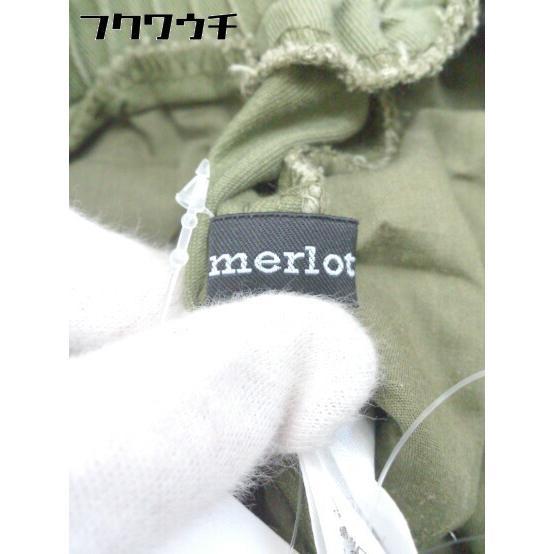 ◇ merlot メルロー ボタンフライ ハイウエスト パンツ サイズ M カーキ レディース_画像4