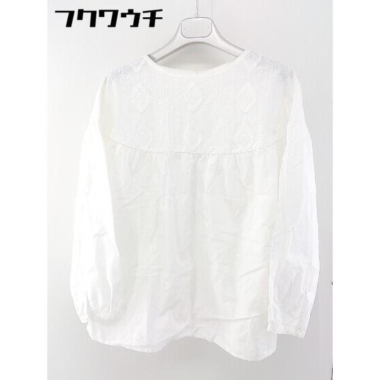 * Simplicitesimplisite. embroidery long sleeve blouse cut and sewn white lady's 