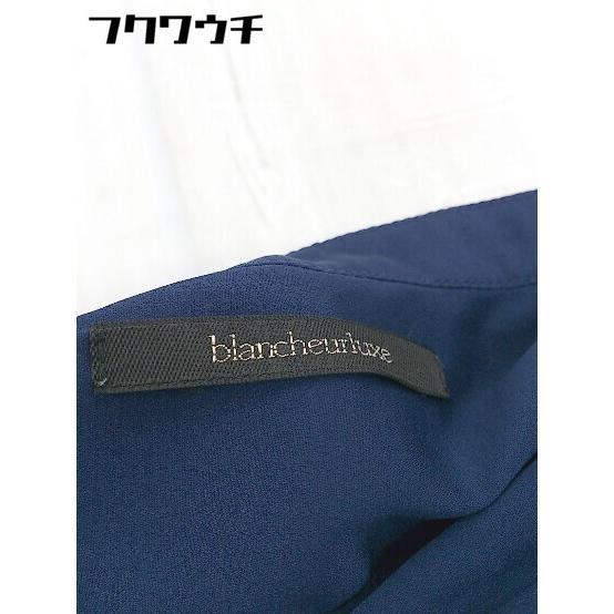 ◇ BLANCHEURLUXE ブランシュール 長袖 シャツ ブラウス サイズ38 ネイビー レディース_画像4