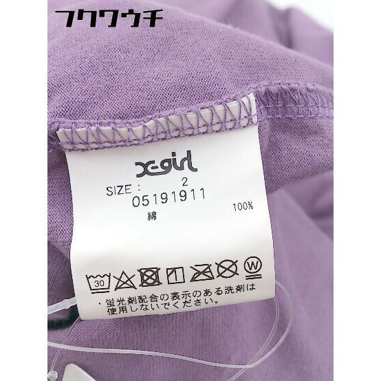 ◇ X-girl エックスガール 半袖 Tシャツ カットソー サイズ2 パープル系 レディース_画像5