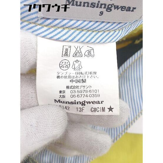 ◇ Munsingwear マンシングウェア ロゴ　刺繍　ストレッチ パンツ サイズ9 イエロー レディース_画像6