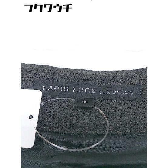 ◇ LAPIS LUCE PER BEAMS ラピスルーチェパービームス 膝丈 プリーツ スカート サイズ38 ブラック グレー レディース_画像4