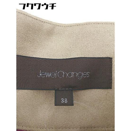 ◇ Jewel Changes ジュエルチェンジズ ハイウエスト ロング フレア スカート サイズ 38 ベージュ レディース_画像4