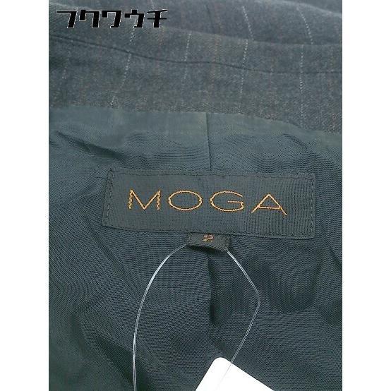 * MOGA Moga stripe thin long sleeve coat size 2 gray lady's 