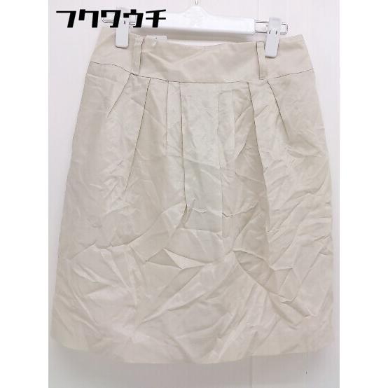 ◇ UNTITLED アンタイトル バックジップ ミニ スカート サイズ2 ライトベージュ系 レディース_画像1