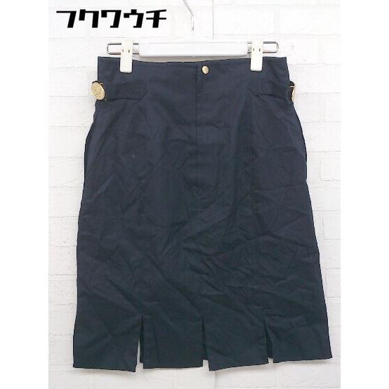 ◇ PART2 BY JUNKO SHIMADA バックジップ 膝丈 スカート サイズ9 ネイビー レディース_画像3