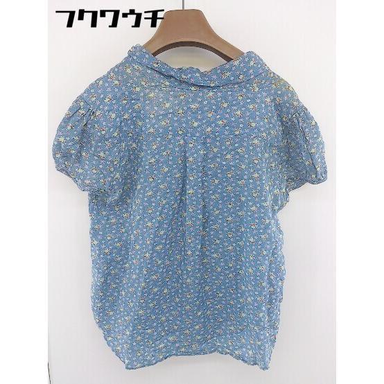 * ZUCCa Zucca цветочный принт рубашка с коротким рукавом блуза размер M голубой мульти- женский 