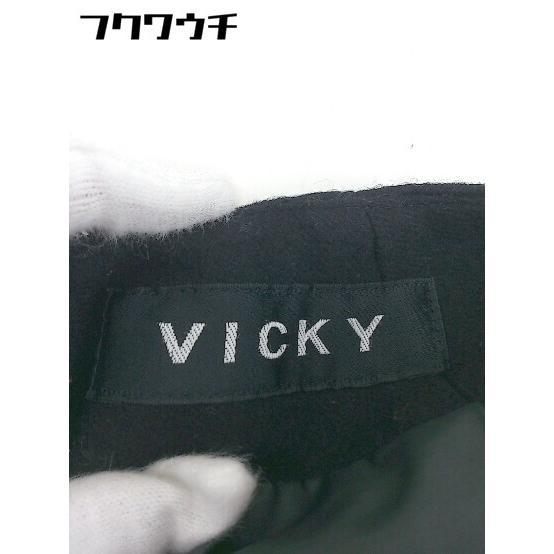 ◇ VICKY ビッキー バックジップ 膝下丈 スカート ブラック レディース_画像4