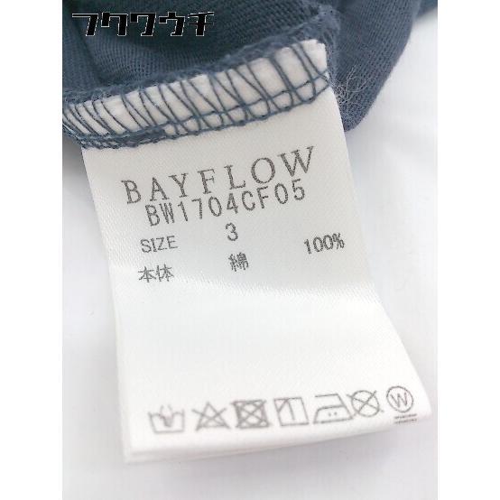 ◇ BAYFLOW ベイフロー バックベルト 五分袖 カットソー サイズ 3 ネイビー レディース_画像5