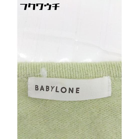 ◇ BABYLONE バビロン アンゴラ混 長袖 ニット セーター サイズ38 グリーン系 レディース_画像4