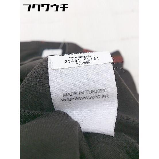 ◇ A.P.C. アーペーセー 総柄 七分袖 Tシャツ カットソー サイズM ブラウン レディース_画像6