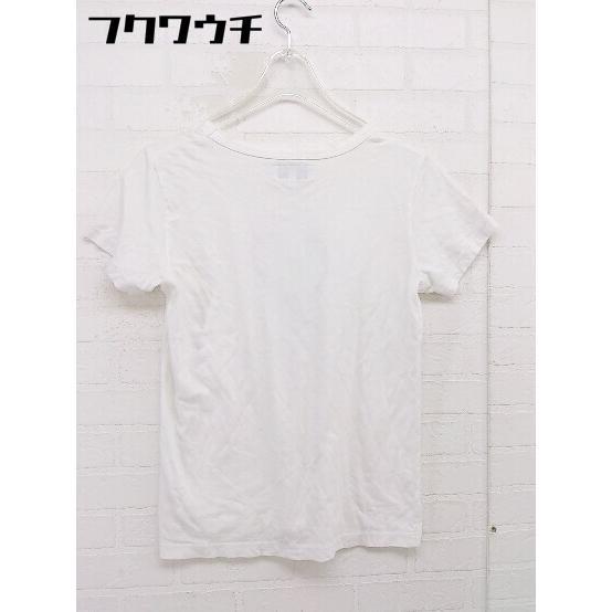 ◇ agnes b アニエスベー プリント 半袖 Tシャツ カットソー サイズTイ ホワイト ブラック レディース_画像3