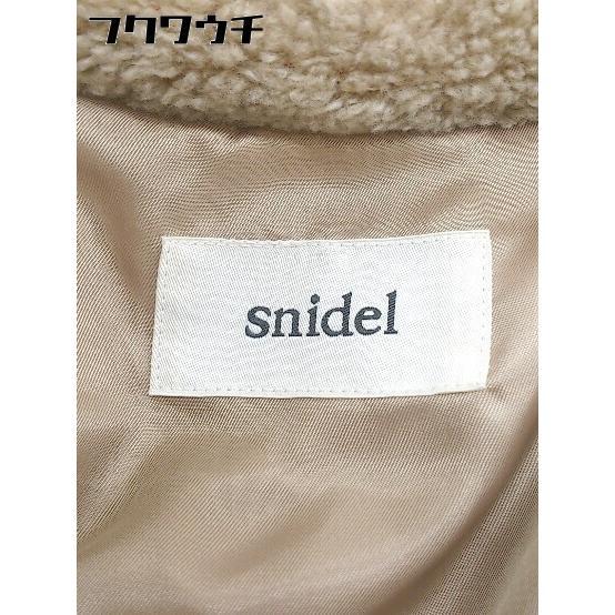 ■ snidel スナイデル ボア 長袖 コート サイズF ベージュブラウン レディース_画像4