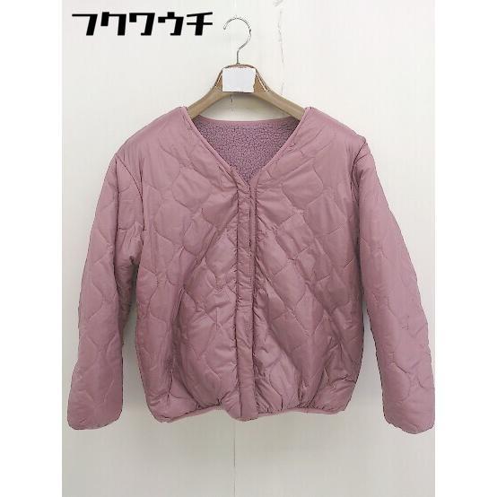 ■ w closet ダブルクローゼット リバーシブル 長袖 ジャケット サイズF ピンク系 レディース_画像1