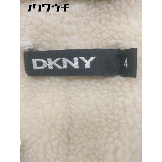 ◇ DKNY ダナキャランニューヨーク 裏ボア 長袖 中綿 ジャケット パーカー サイズ42 ブラック レディース_画像4