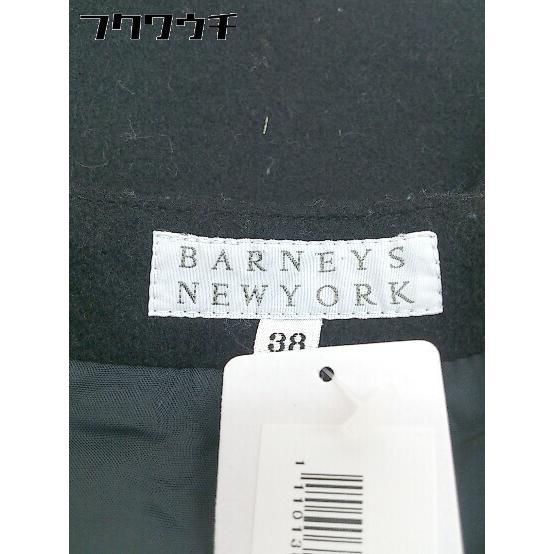 ◇ BARNEYS NEW YORK 装飾 ボタン ジップアップ ウール ニット 膝下丈 プリーツ スカート サイズ 38 ブラック レディース_画像4