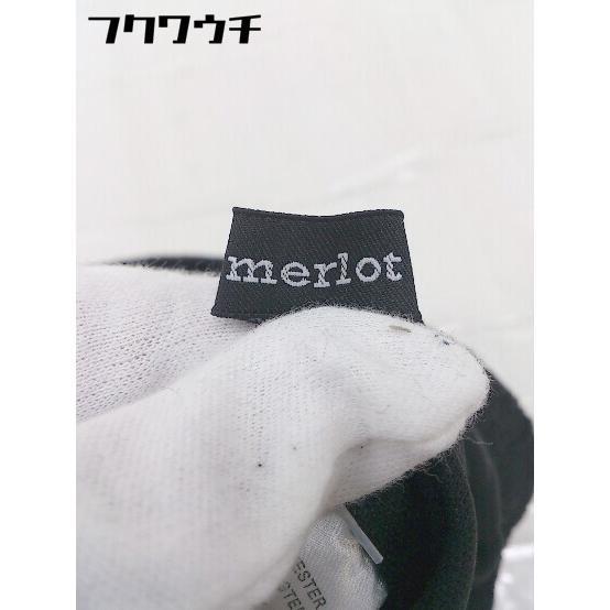 ◇ merlot メルロー ウエストゴム 膝下丈 ギャザー スカート ブラック レディース_画像4