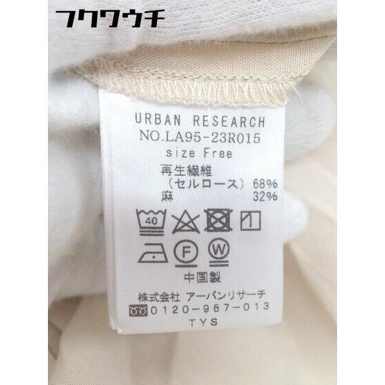 ◇ ◎ Sonny Label URBAN RESEARCH タグ付 リネン混 フレンチスリーブ チュニック シャツ サイズF ベージュ レディースの画像5