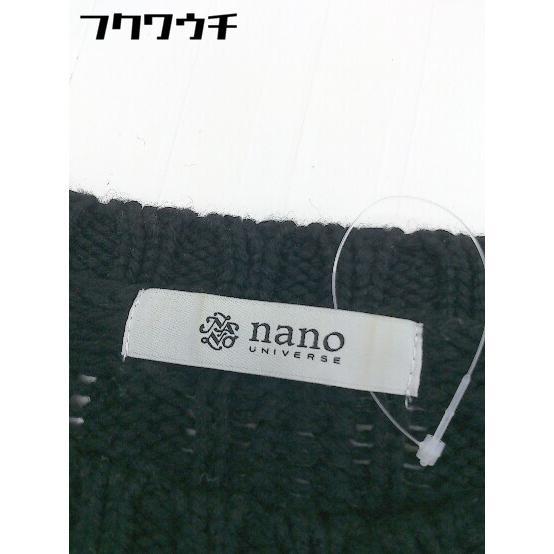◇ nano universe ナノユニバース ケーブルニット 長袖 セーター サイズ36 ブラック レディース_画像4