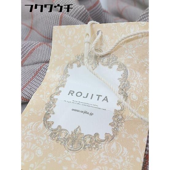 ◇ ◎ ●未使用● ROJITA タグ付き チェック ノースリーブ チュニック カットソー サイズ1 ブラウン オレンジ系 レディース_画像5