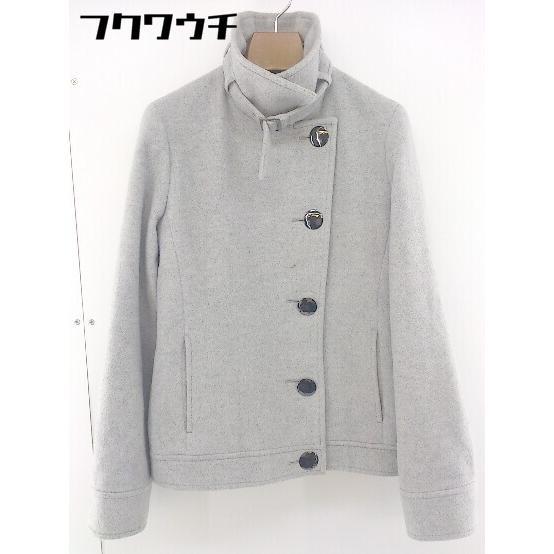 ◇ K.T KIYOKO TAKASE キヨコタカセ アンゴラ混 長袖 ジャケット コート サイズ9 グレー レディース_画像2