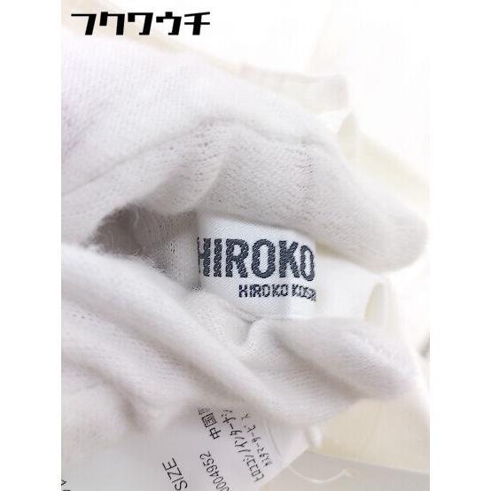 ◇ HIROKO BIS HIROKO KOSHINO ヒロココシノ 膝下丈 フレア スカート サイズ9 ホワイト レディース_画像4