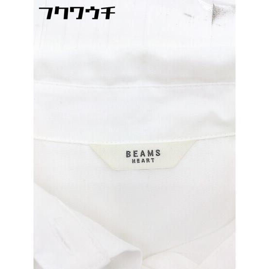 ◇ BEAMS HEART ビームス ハート フリル リボン 半袖 シャツ ブラウス ホワイト レディースの画像4