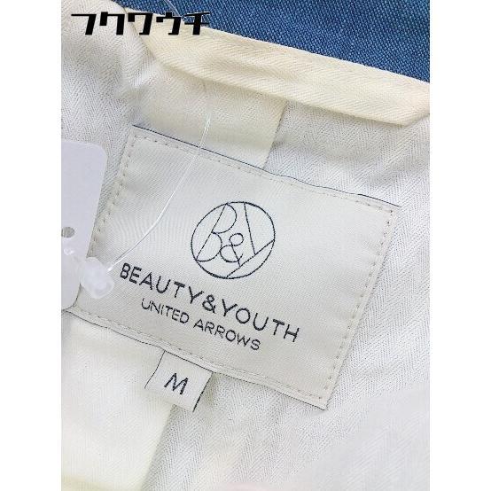 ◇ BEAUTY&YOUTH ビューティ&ユース UNITED ARROWS 長袖 テーラード ジャケット サイズM ブルー レディース_画像4