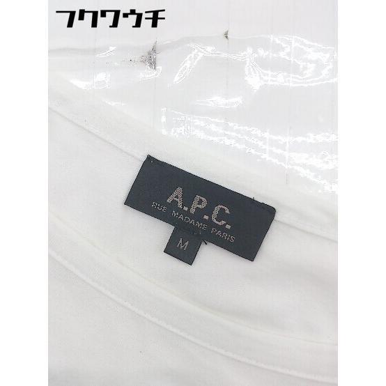 * A.P.C. A.P.C. Logo print short sleeves tunic T-shirt cut and sewn size M white lady's 