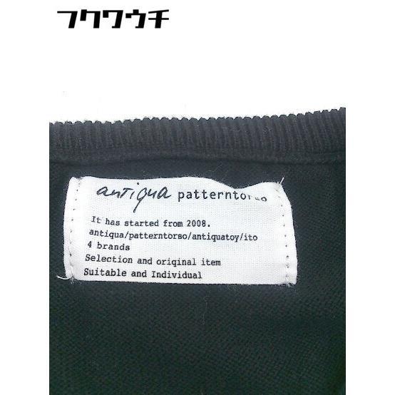 ◇ pattern torso antiqua アンティカ コットン ニット 長袖 セーター サイズM ブラック レディース_画像4