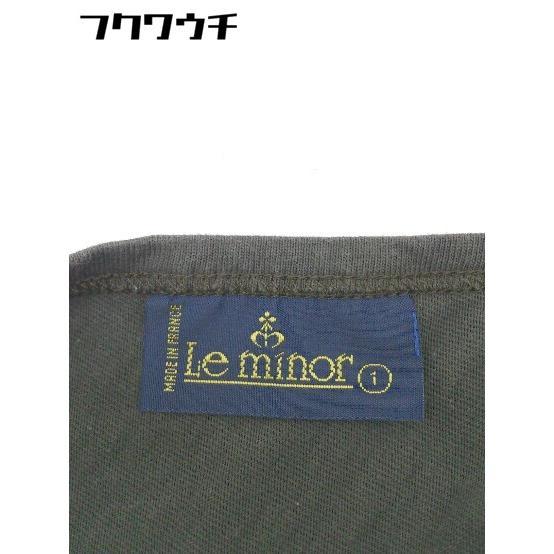 * Le Minor Le Minor France made 7 minute sleeve T-shirt cut and sewn size 1 charcoal khaki lady's 