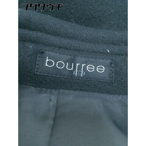 ◇ ◎ bourree ブーレ ウール 長袖 トレンチコート サイズ 38 ブラック レディース_画像4