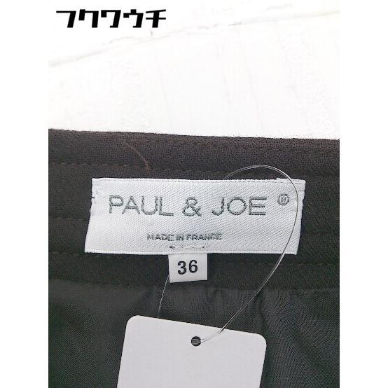 ◇ PAUL & JOE ポール アンド ジョー フランス製 膝丈 台形 スカート サイズ36 ブラウン レディース_画像4