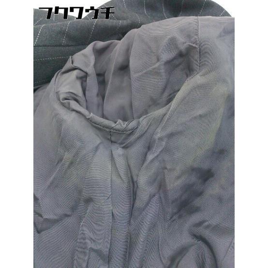 ◇ NATURAL BEAUTY ストライプ ダブル6B 長袖 テーラードジャケット サイズM ダークグレー レディース_画像6