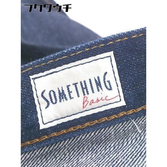 * SOMETHING Something высокий талия джинсы Denim брюки размер 23×29 индиго женский 