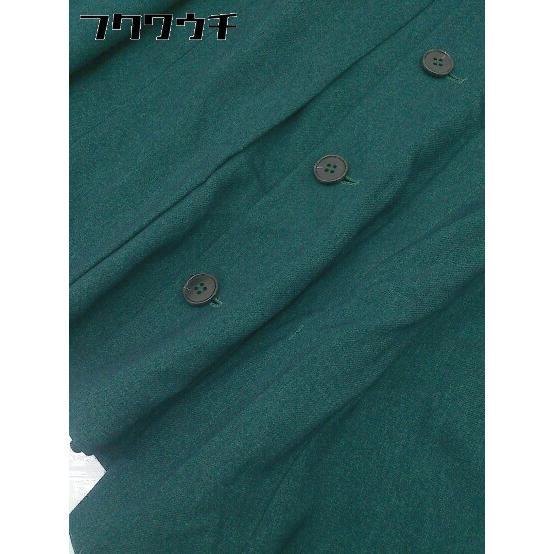 ◇ Spick & Span フロントボタン ジップアップ ロング フレア スカート サイズ 40 ダークグリーン レディース_画像8
